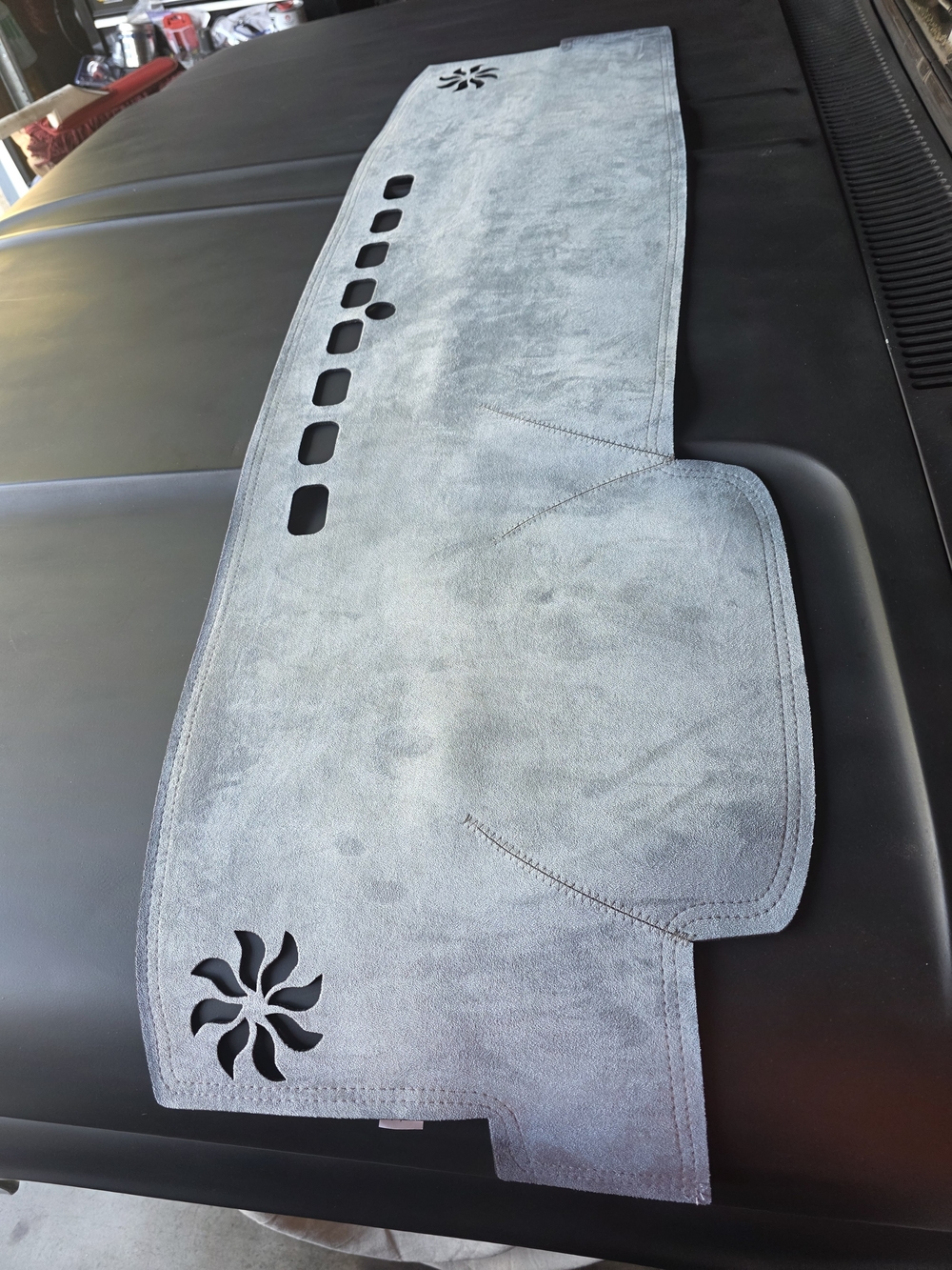 Gray Dashboard Cover Mat - Universal Car Audio Accessory
